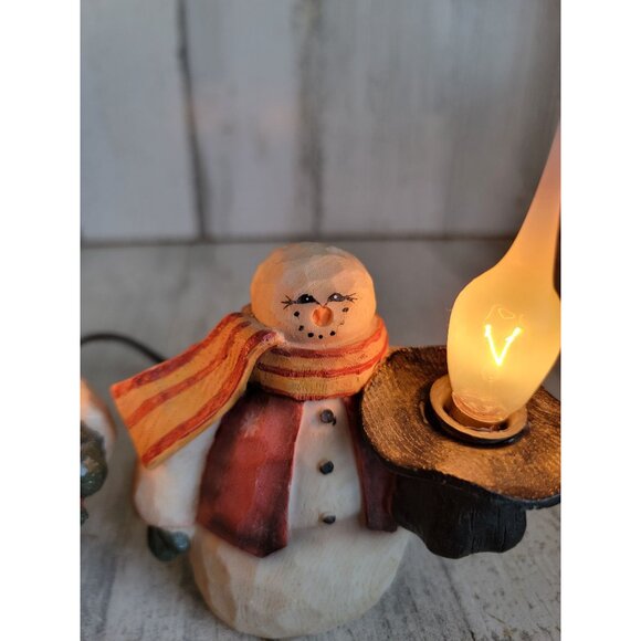 Crazy Mountain Snowman light up Xmas figure decor set - Picture 4 of 9